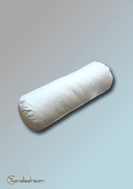 Rolle 15 x 40 cm Nackenrolle Kissen Federkissen Füllkissen 500 g in weiß