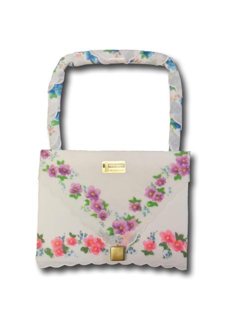 3er Pack Damen Taschentücher Geschenkset Motiv Handtasche Stofftaschentücher