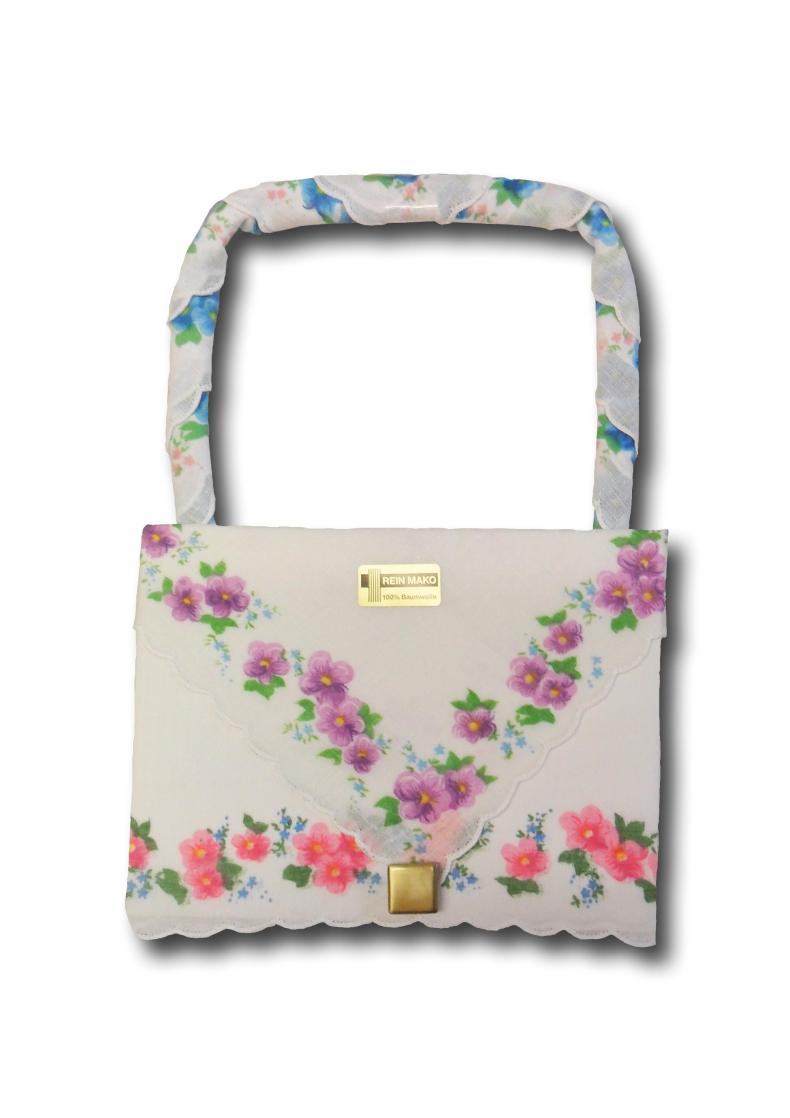3er Pack Damen Taschentücher Geschenkset Motiv Handtasche Stofftaschentücher