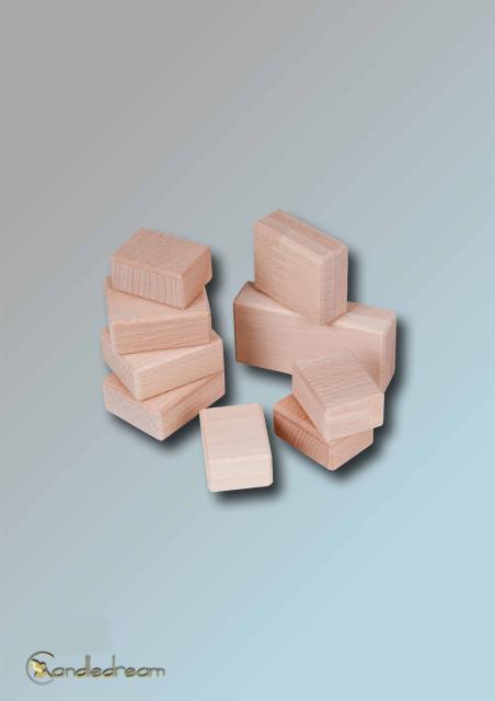 Bauklötze Holzbausteine Spielsteine Holzklötze Set 9 Stück natur Buche Holzstein